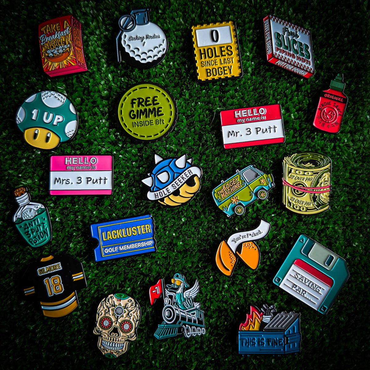 Golf ball markers collection
