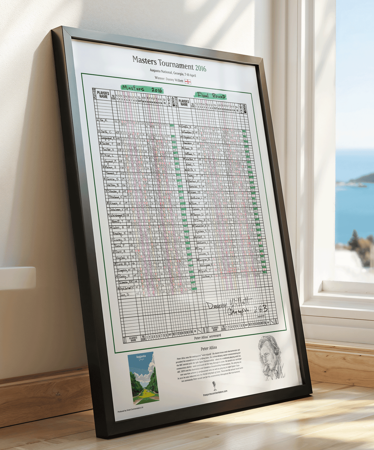 GOLF Danny Willett wins the Masters Tournament, Augusta National, Georgia, 10 April, 2016 Peter Alliss.