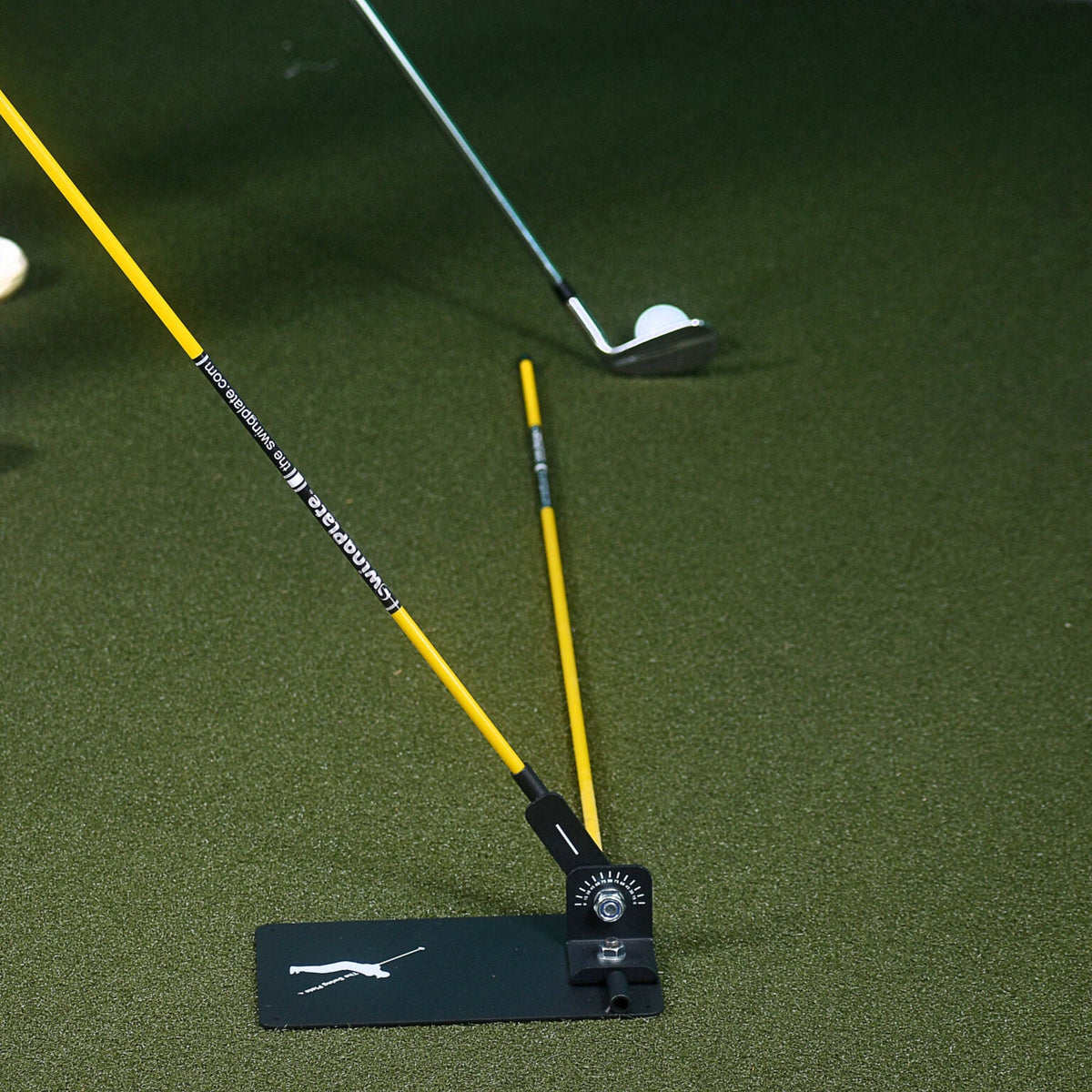 The Swing Plate® Golf Swing Trainer with Alignment Stick