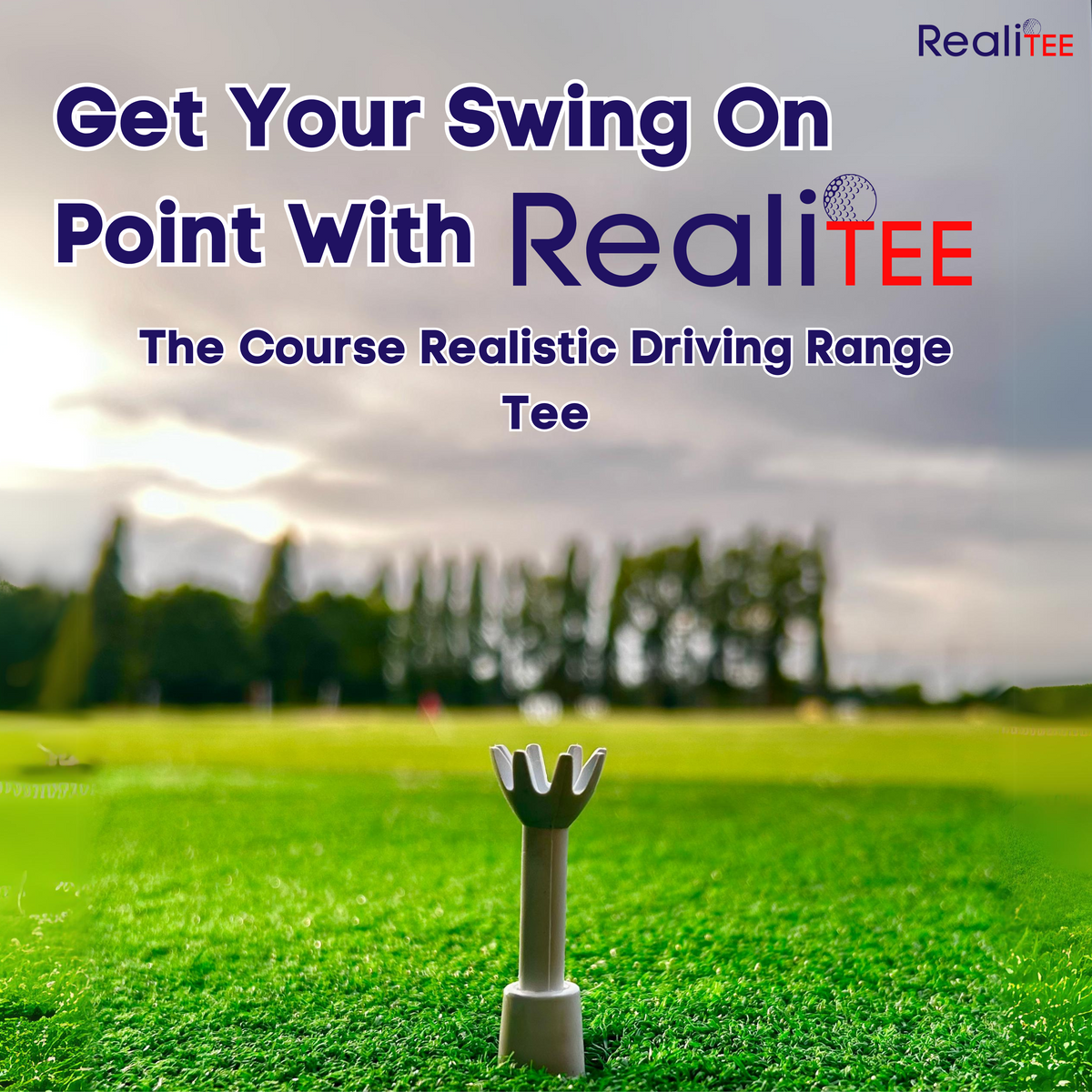 Realitee Adjustable Rubber Driving Range Golf Tee