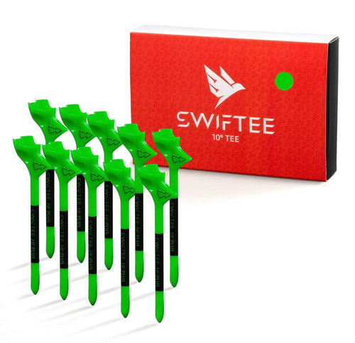 83mm Green 10° Angled Golf Tees (10 Pack) for Accuracy – golf tee from Premium Golf Gifts