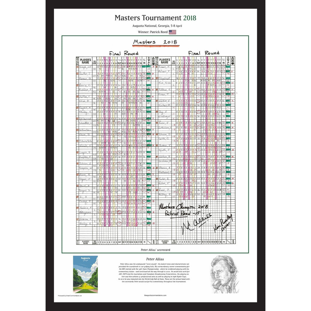 GOLF Patrick Reed wins the Masters Tournament, Augusta National, Georgia, 8 April, 2018. Peter Allis
