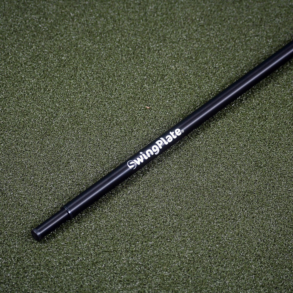 The Swing Plate with Extendable Twist Lock Golf Training Pole