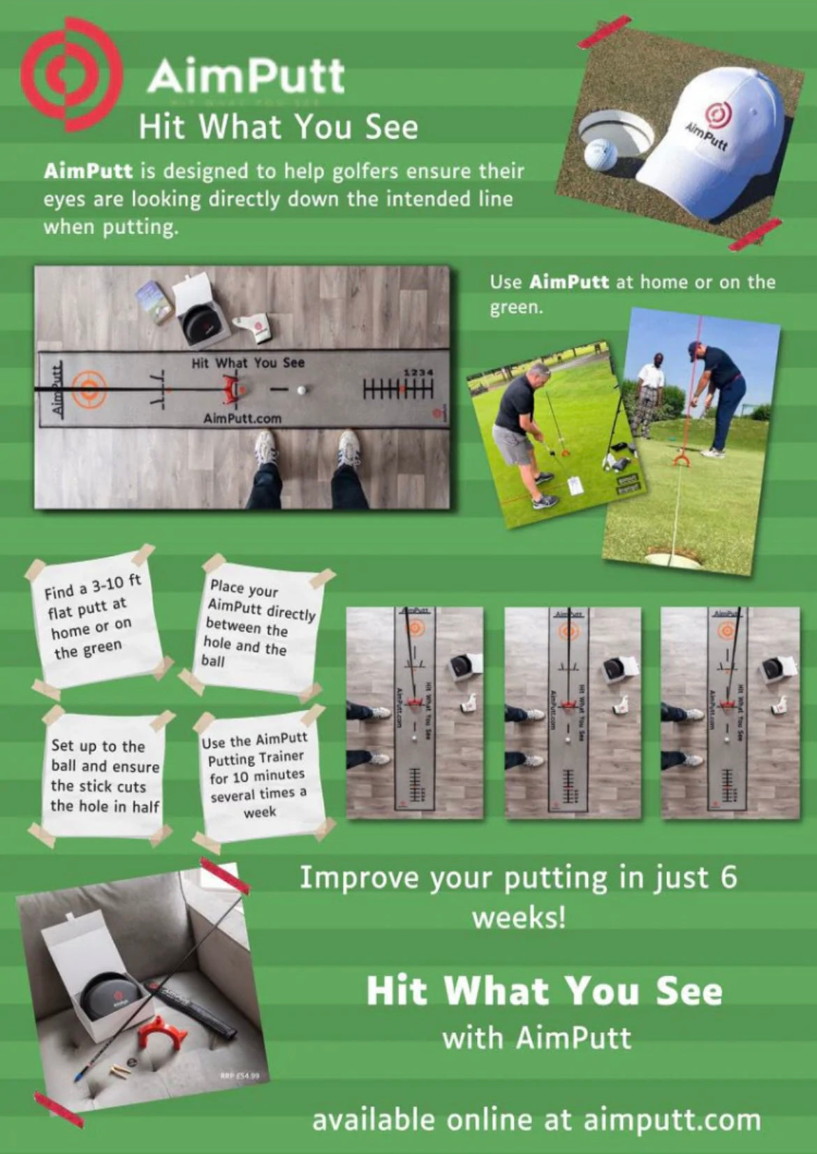 AimPutt & Golf Worm Training Aid Bundle