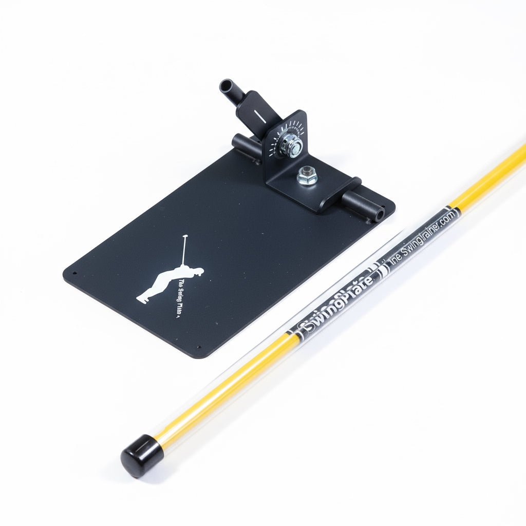 The Swing Plate® Golf Swing Trainer with Alignment Stick – golf swing trainer from Premium Golf Gifts