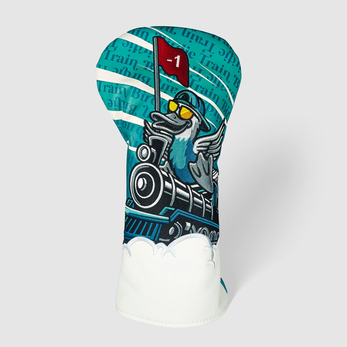 Birdie Train 2.0 Driver Headcover – embroidered golf club headcover from Premium Golf Gifts