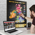 British Isles Top 100 Golf Courses Scratch-Off Map A1 – golf course art print from Premium Golf Gifts