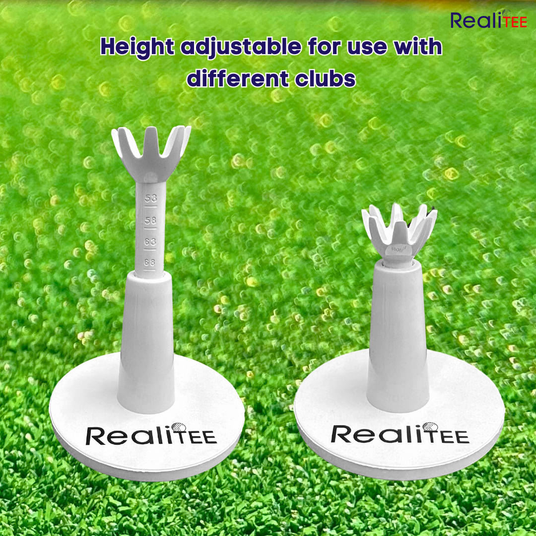 Realitee Adjustable Rubber Driving Range Golf Tee