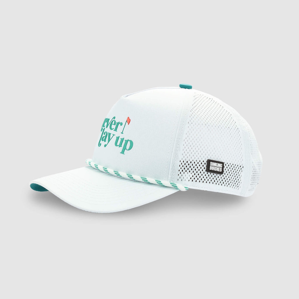 Never Lay Up Rope Hat – golf hat from Premium Golf Gifts