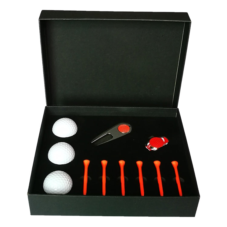 Golf Gift Box Set – 6 Tees, Divot Tool & 3 Golf Balls (11-in-1)