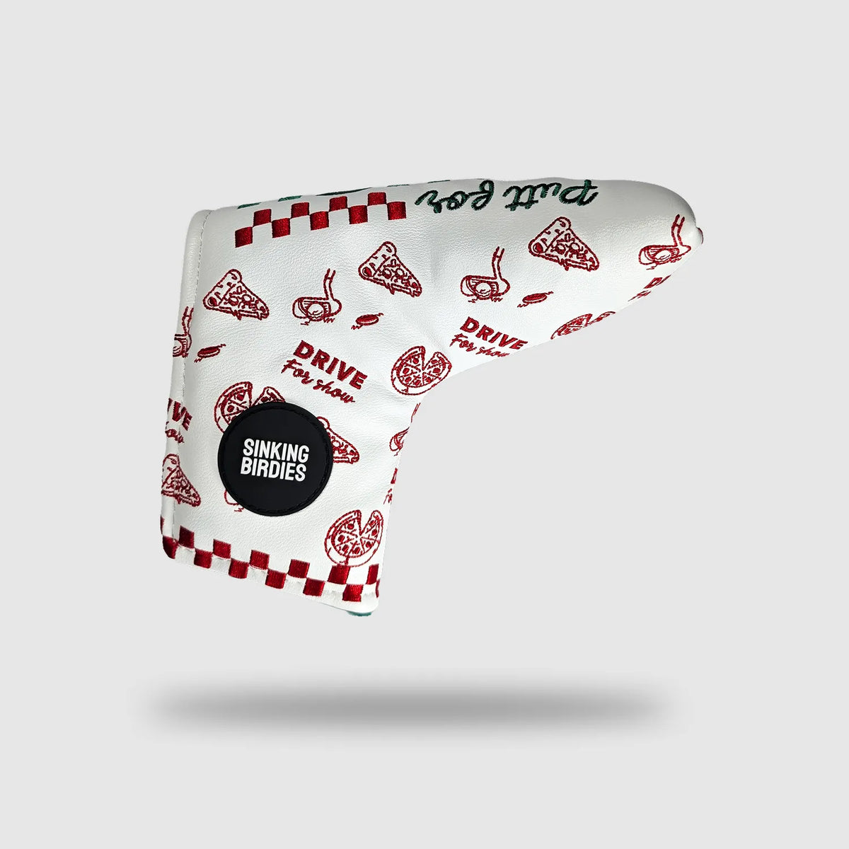 Putt for Dough Blade Putter Headcover – embroidered golf club headcover from Premium Golf Gifts