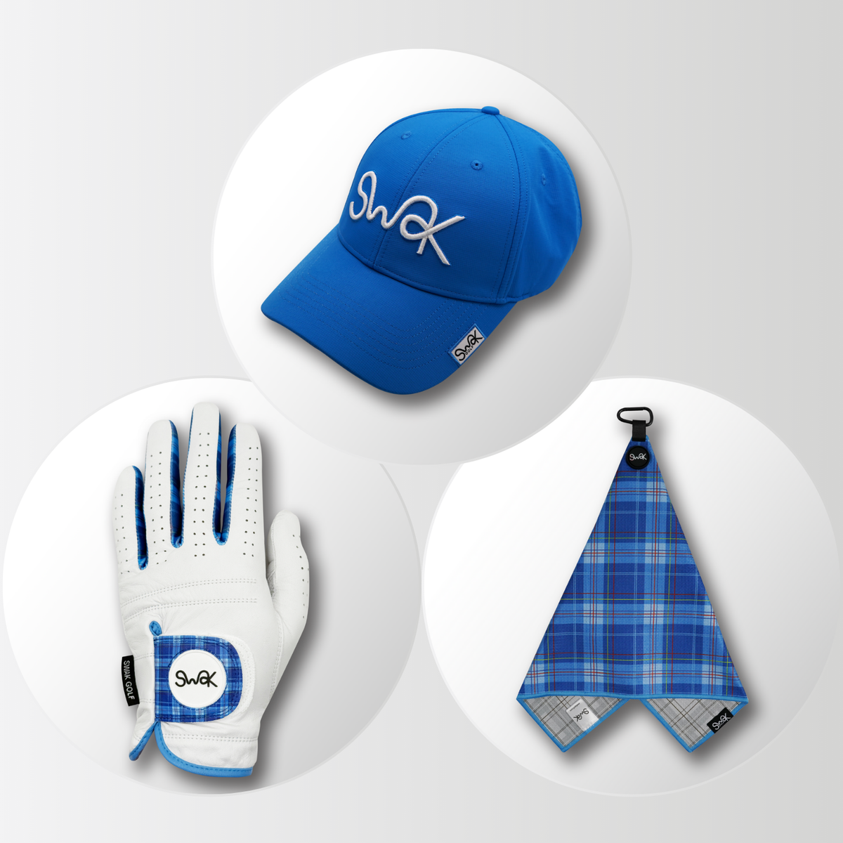 Tartan Golf Hat, Gloves & Towel Gift Set Bundle – golf gift set from Premium Golf Gifts