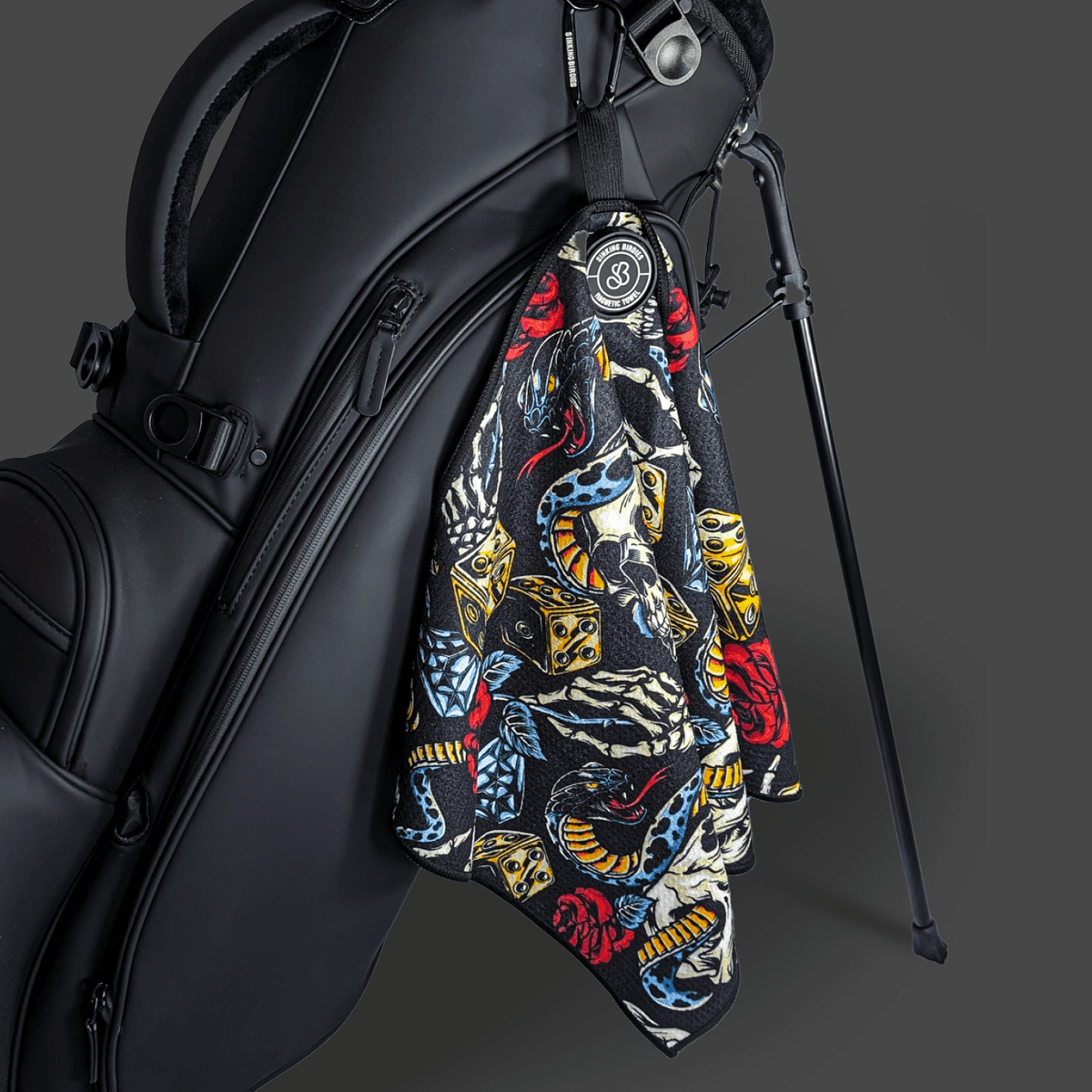 Snake Eyes Magnetic Golf Towel – magnetic golf towel from Premium Golf Gifts