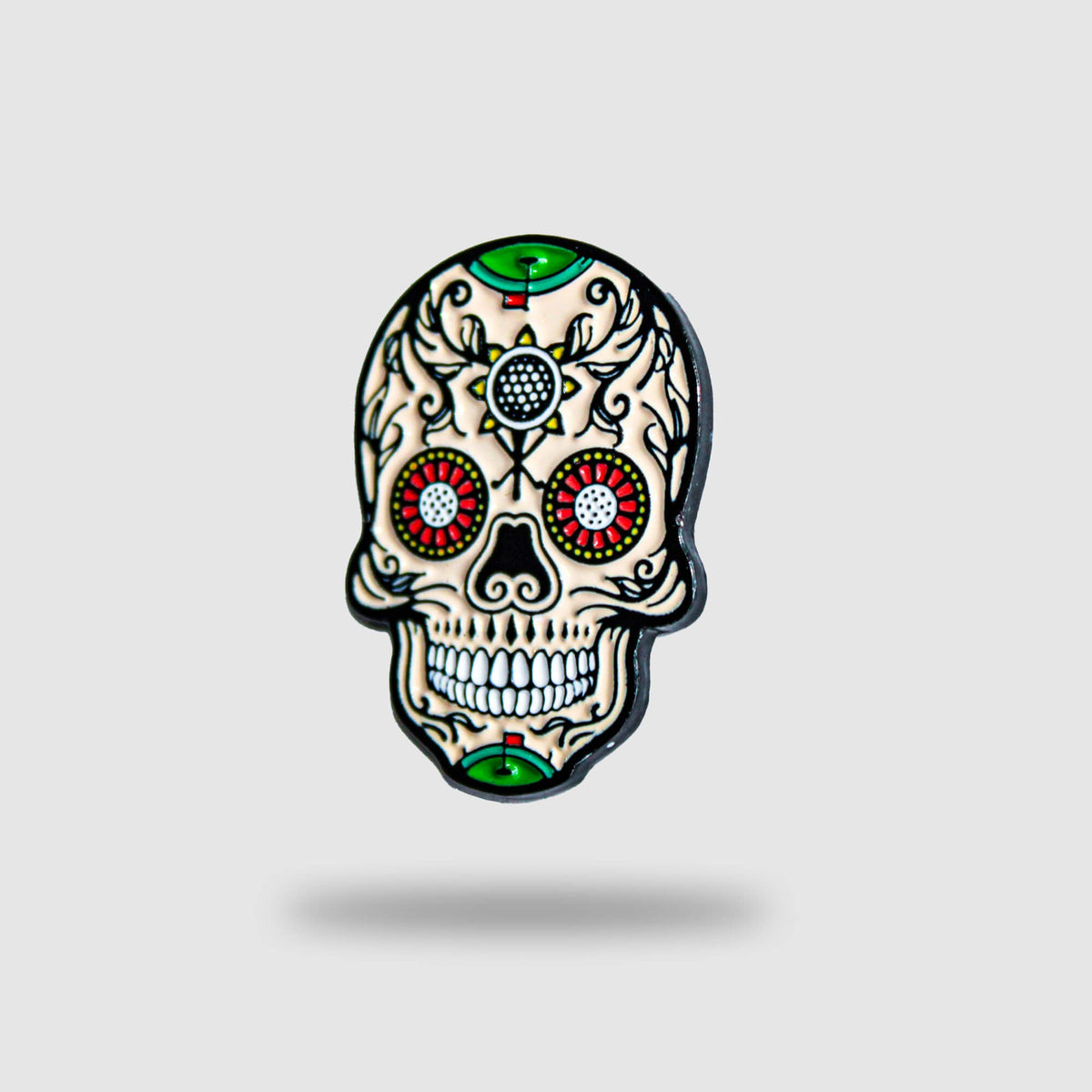 Sugar Skull Golf Ball Marker – golf ball marker from Premium Golf Gifts