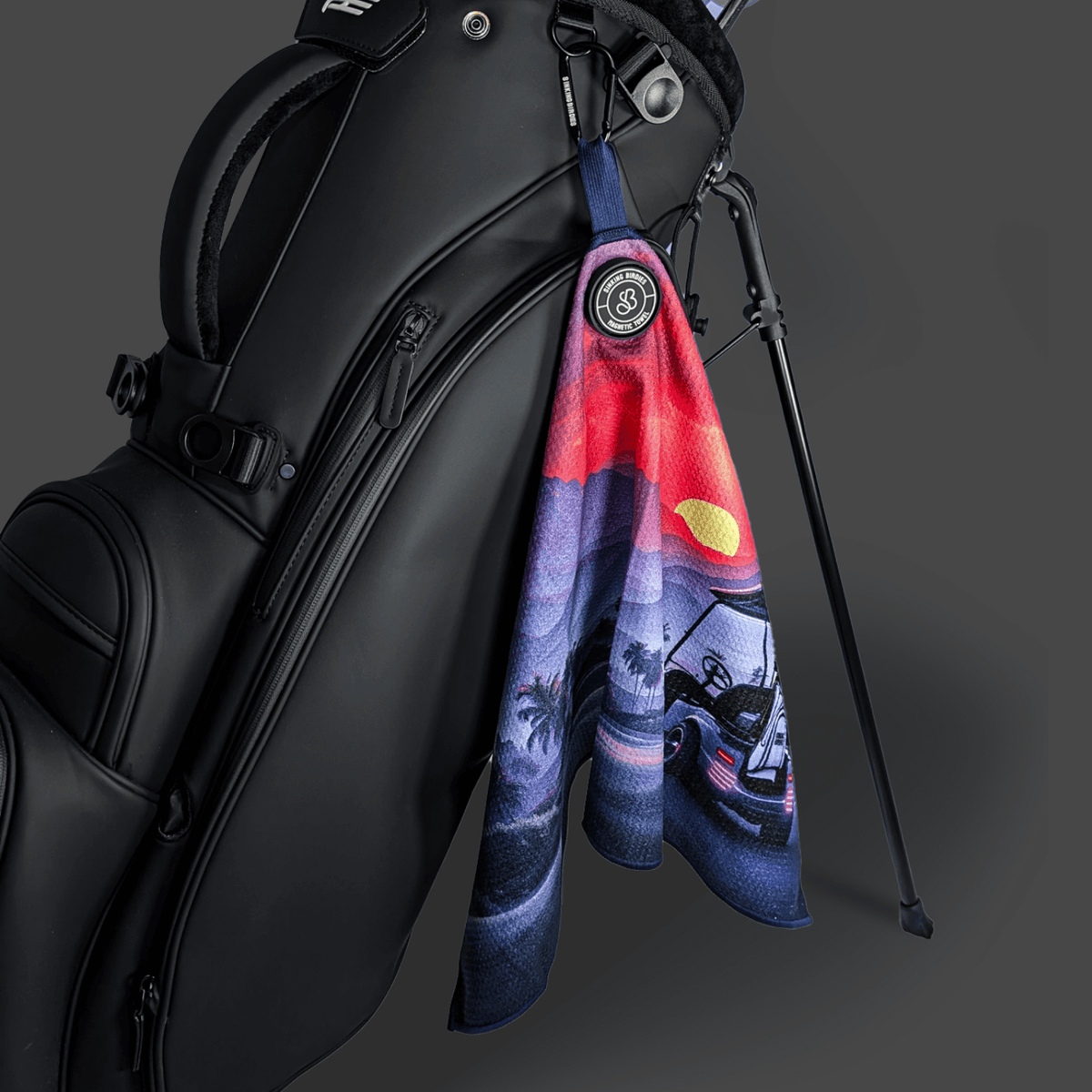 Sunset Drive Magnetic Golf Towel – magnetic golf towel from Premium Golf Gifts