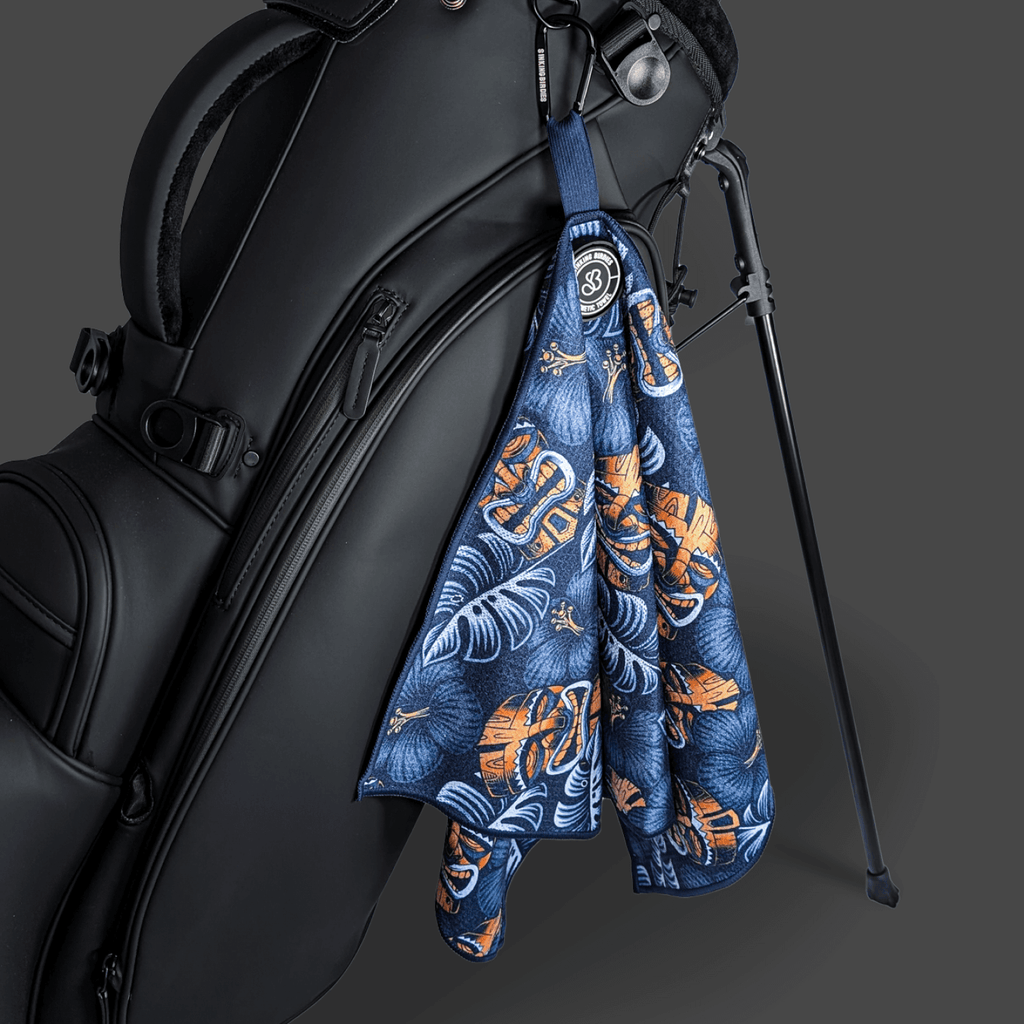 Tiki Gold Magnetic Golf Towel – magnetic golf towel from Premium Golf Gifts